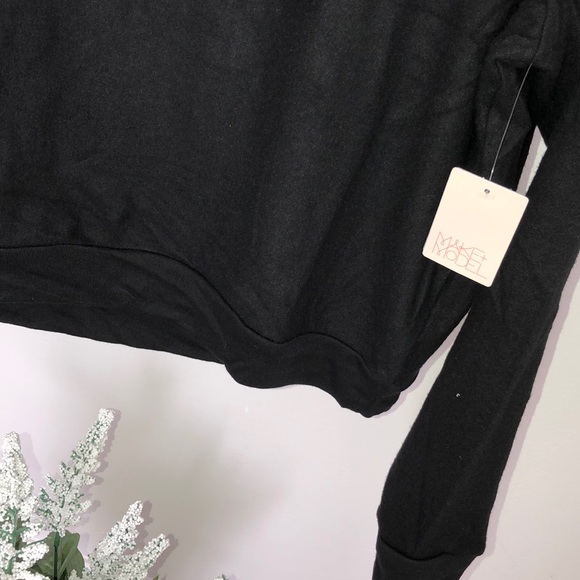 Black long sleeve cropped sweater - Picture 5 of 6